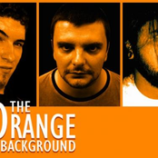 the orange background