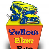 yellow blue bus