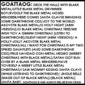 Goattaog Christmas 3" CDR