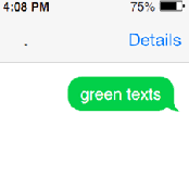 green texts
