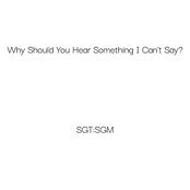 Why Should You Hear Something I Can't Say?