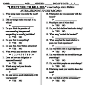 I WANT YOU TO KILL ME