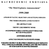 The Third Explosive Announcement