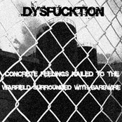 Concrete feelings nailed to the warfield surrounded with barbwire