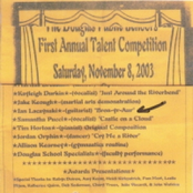 Douglas Public Schools First Annual Talent Competition 11/8/2003