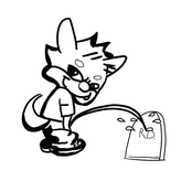 REAL DOG PISSES ON DESANTIS' GRAVE