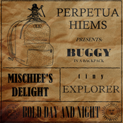Buggy in a backpack, mischief's delight, tiny explorer, bold day and night.