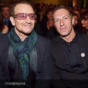 bono, edge, chris martin (coldplay) & brian eno