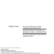 Lost, Dead, Re-born Poetry Of Nature (Self-released photo book & 2xCD-r)