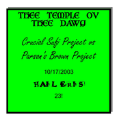 Crucial Sufi Project vs Parson's Brown Project