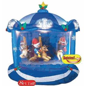 Plastic Inflatable Christmas Merry-Go-Round