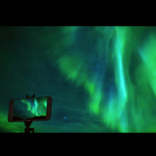 watching the northern lights on my phone