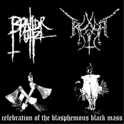 Celebration of the blasphemous black mass
