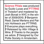 Pttrns - Science Piñata 12"|CD [avm 036]