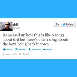 “6 Songs about dril and None about the Boys Being Back in Town”的封面