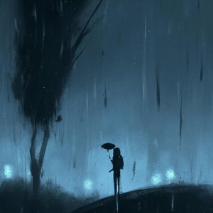 all alone in the rain