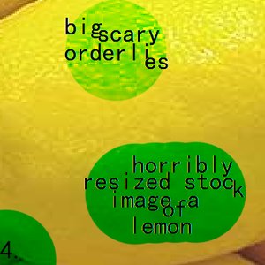 Horribly Resized Stock Image of a Lemon