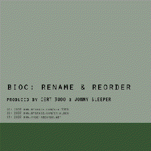 “[proc001] Bioc - Reorder And Rename EP”的封面