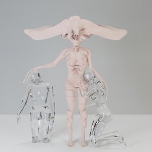 Abstraction of a Figure in Beige