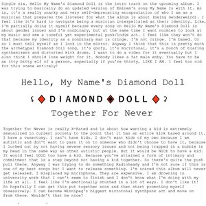 Hello, My Name's Diamond Doll/Together For Never