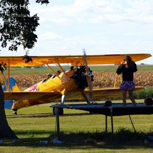 The Girl, the Stearman & the Trampoline