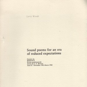 Sound Poems For An Era Of Reduced Expectations