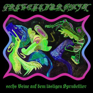 sechs Beine auf dem lästigen Sprudeltier