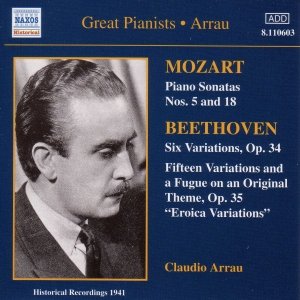 MOZART: Piano Sonatas / BEETHOVEN: Variations (Arrau) (1941)