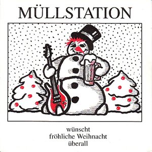 Müllstation Wünscht Fröhliche Weihnacht Überall