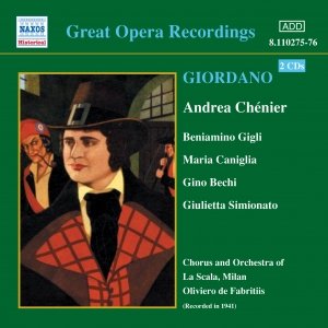 Image for 'GIORDANO: Andrea Chenier (Gigli, Caniglia) (1931)'