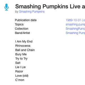 1989-10-31: Cabaret Metro, Chicago, IL, USA