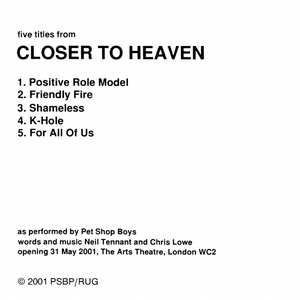 Pet Shop Boys - Five titles from Closer To Heaven - Zortam Music