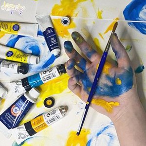 yellows and blues