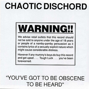 You've Got to Be Obscene to Be Heard cover