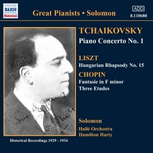 Image pour 'TCHAIKOVSKY: Piano Concerto No. 1/ CHOPIN: Etudes (Solomon) (1929-1930)'