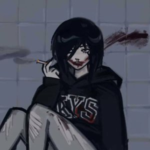 blood spilled from pale skin