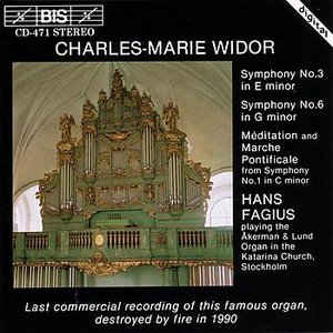 Image pour 'WIDOR: Organ Symphonies Nos. 1, 3 and 6'