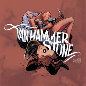 Girl on a stone on a crow on a world on ruins
