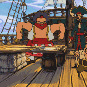 Guybrush Threepwood, Edward Van Helgen, Cutthroat Bill, and Haggis McMutton 的头像