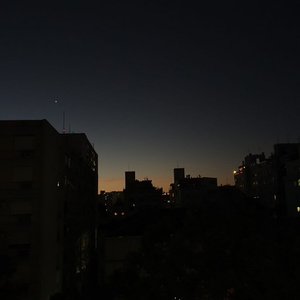 Sunset Behind the Buildings of Porto Alegre - Single