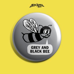 Grey and Black Bee