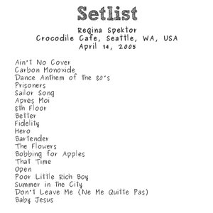 2005-04-15: Crocodile Cafe, Seattle, WA, USA