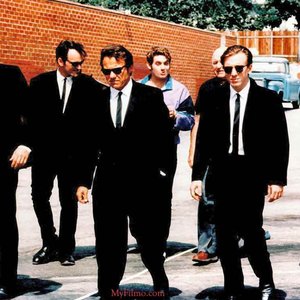 Image pour 'Quentin Tarantino, Harvey Keitel, Steve Buscemi, Lawrence Tierney and Eddie Bunker'