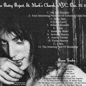 St. Mark's Church, New York City NY, December 25, 1091 (The Poetry Project)