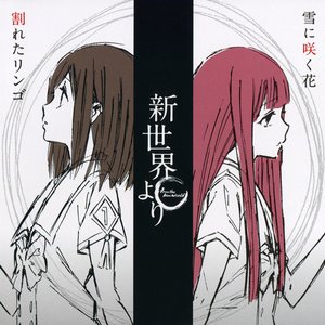 割れたリンゴ/雪に咲く花
