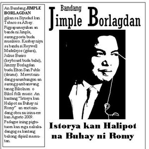 Bild für 'Istorya kan halipot na buhay ni Romy-Bandang Jimple Borlagdan'