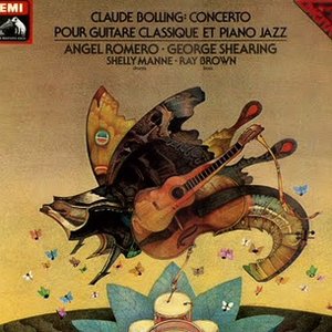 Concerto pour Guitare Classique et Piano Jazz (guitar: Angel Romero, piano: George Shearing, drums: Shelly Manne, bass: Ray Brown)