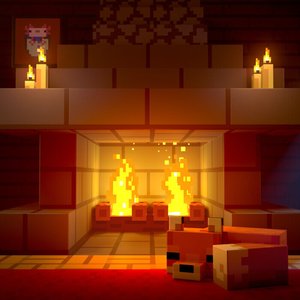Minecraft Soothing Scenes: Relaxing Fireplace