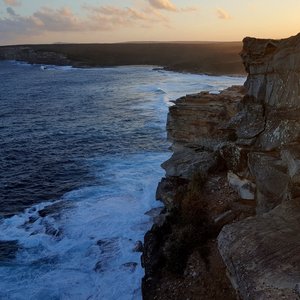 Heath on the edge of a cliff
