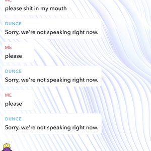 we're not speaking right now